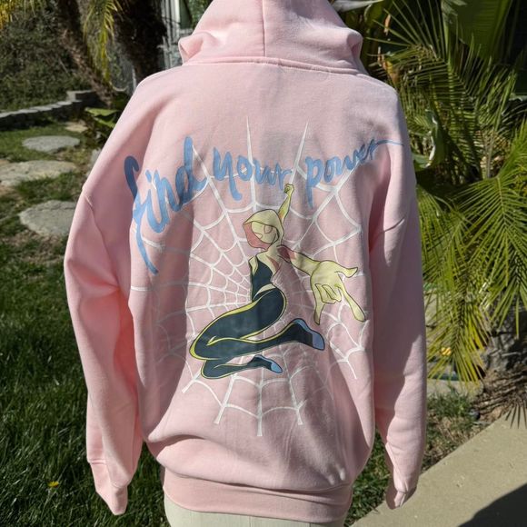 Marvel Pink Spider-Gwen Zip Up Hoodie - Picture 2 of 8
